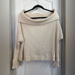 Free People Beach Cream Cowl Neck Sweater Size s/p-